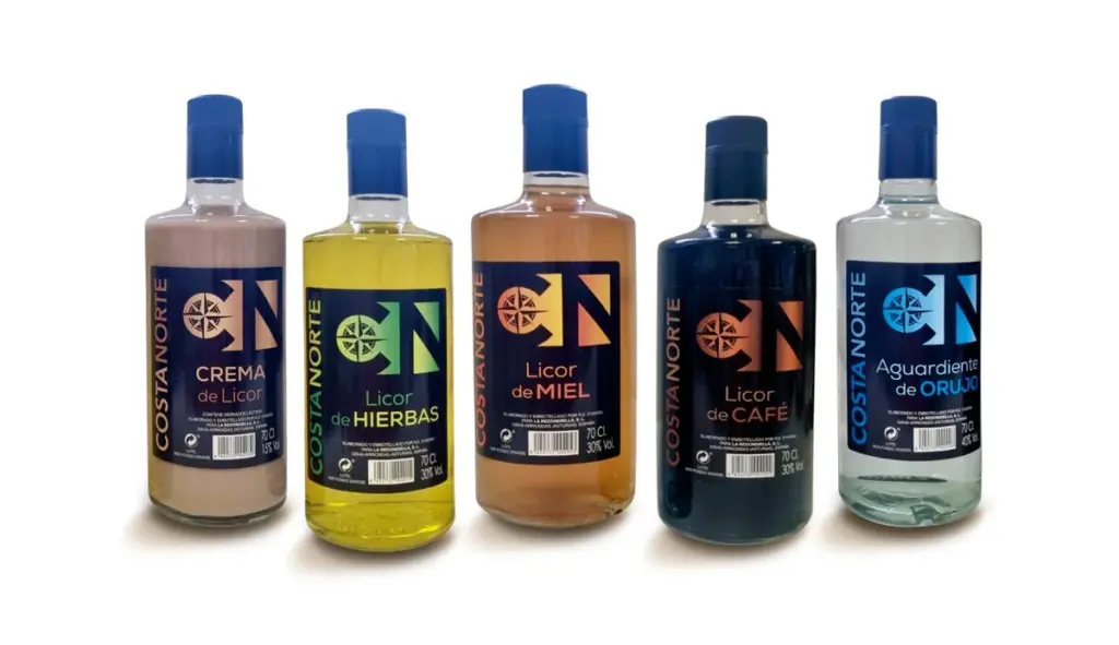 Botellas de Licores Costa Norte de Picos Distribución