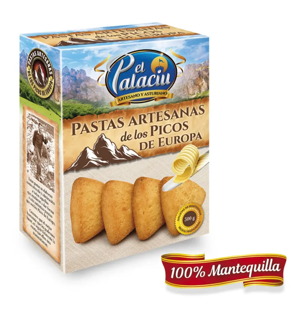 Caja de Pastas Artesanas de los Picos de Europa El Palaciu de Picos Distribución